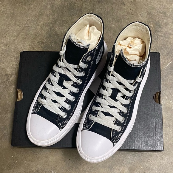 converse chuck taylor all star move platform black/white size 5.5 - Picture 5 of 9